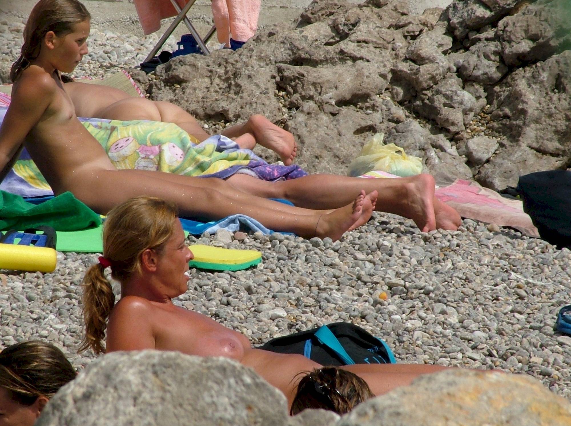FKK Europe Rock Shoreline - Nudist Family - 2