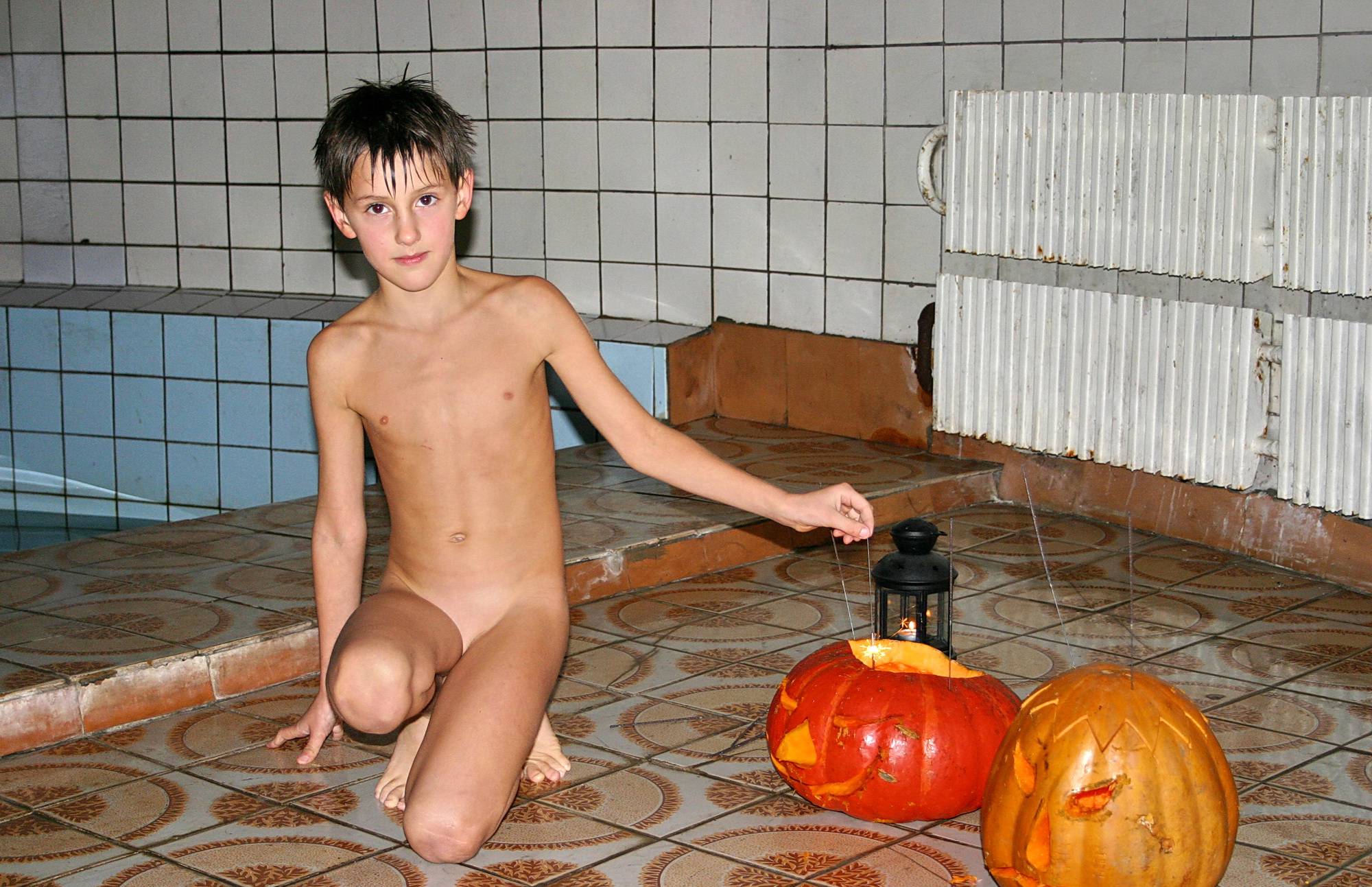 Pure Nudism Images Halloween Boys Pumpkin - 2