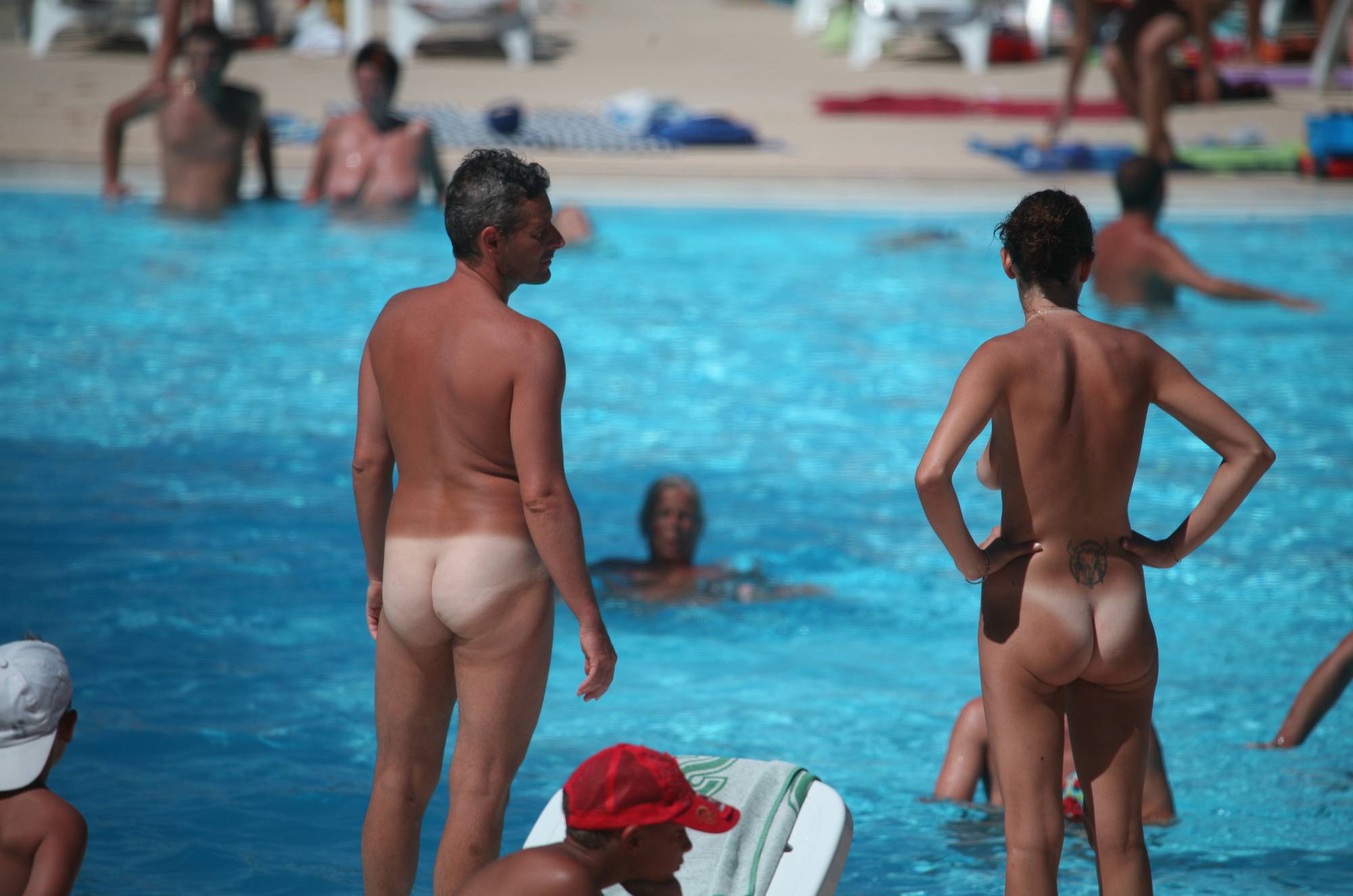 Pure Nudism Pics Pool-Shore Group Exercise - 3