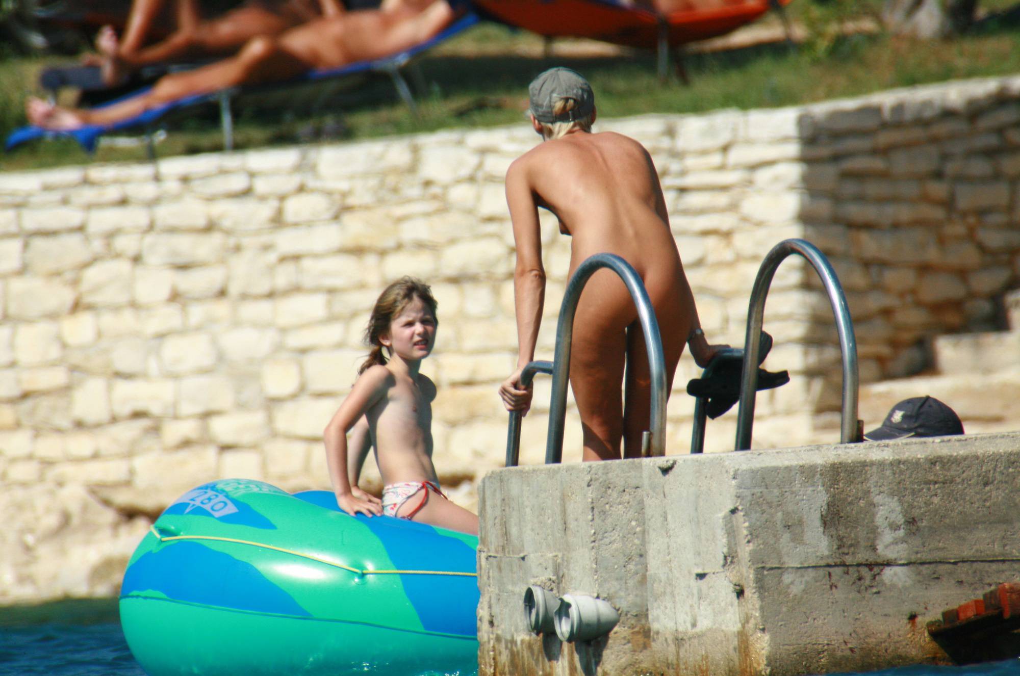 Naturist Photos Mother Daughter Boating - 1