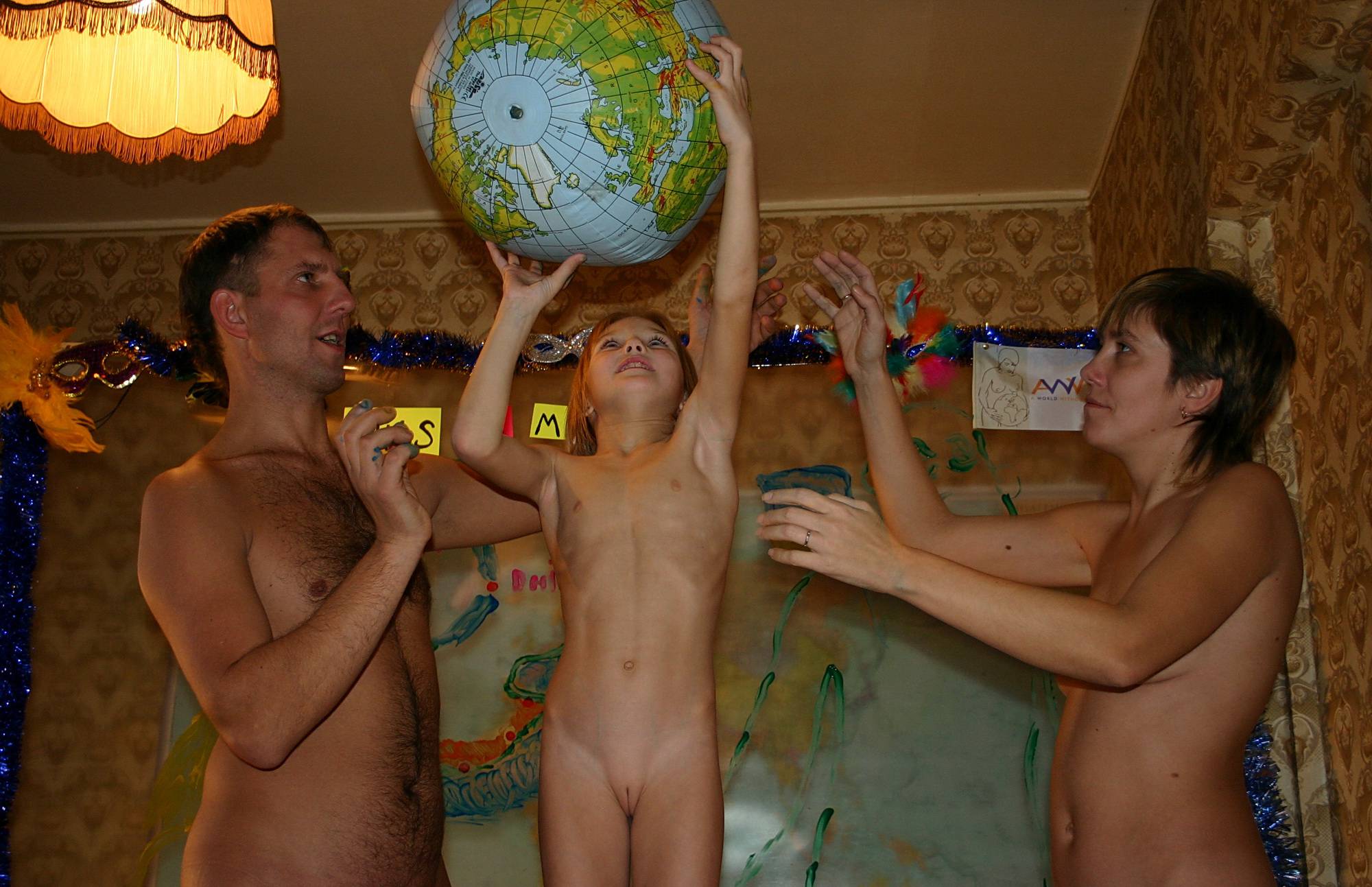 Family With Nude World - 1